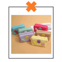 Make-up tas/ toilettas/ etui SMILEY fuchia